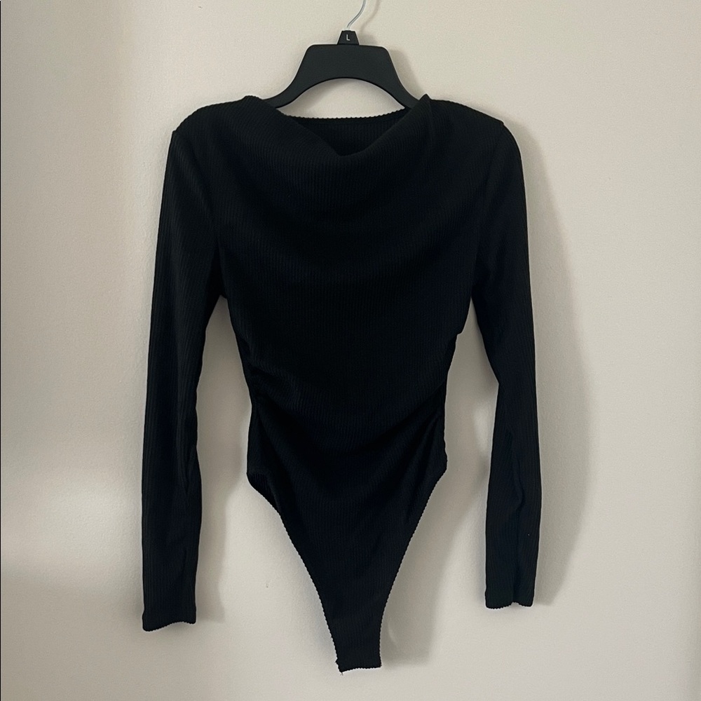 Elegant Black Long Sleeve Bodysuit